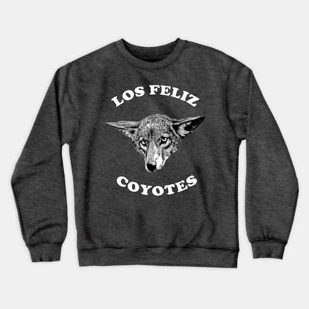 Los Feliz Coyote White Letters Crewneck Sweatshirt by losfeliz